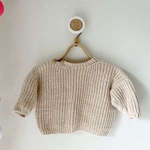 Chunky cotton hand knit sweater